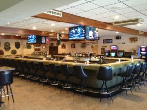 bar with tvs turned to football game